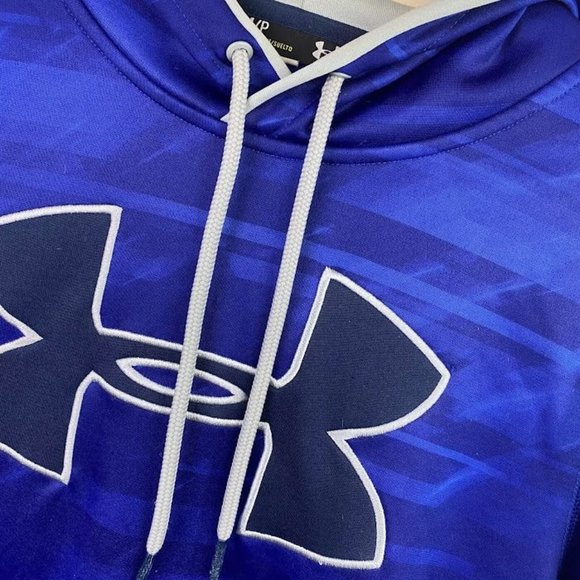 Under Armour Royal Blue White Hoodie Men's Size SMALL - Nice! - Picture 2 of 6
